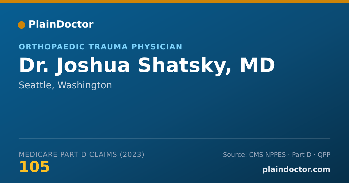 Shareable card for Joshua Shatsky, MD - Orthopaedic Trauma Physician, Seattle, WA