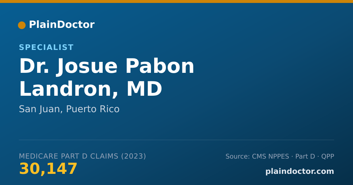 Shareable card for Josue Pabon Landron, MD - Specialist, San Juan, PR