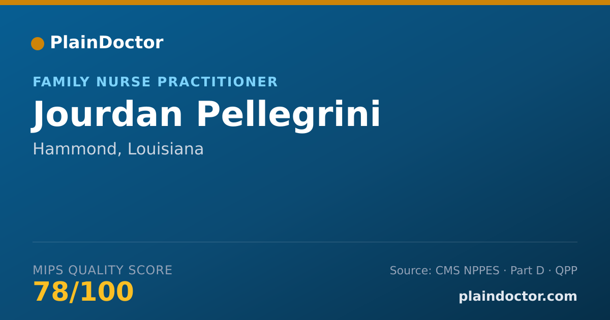Shareable card for Jourdan Pellegrini - Family Nurse Practitioner, Hammond, LA