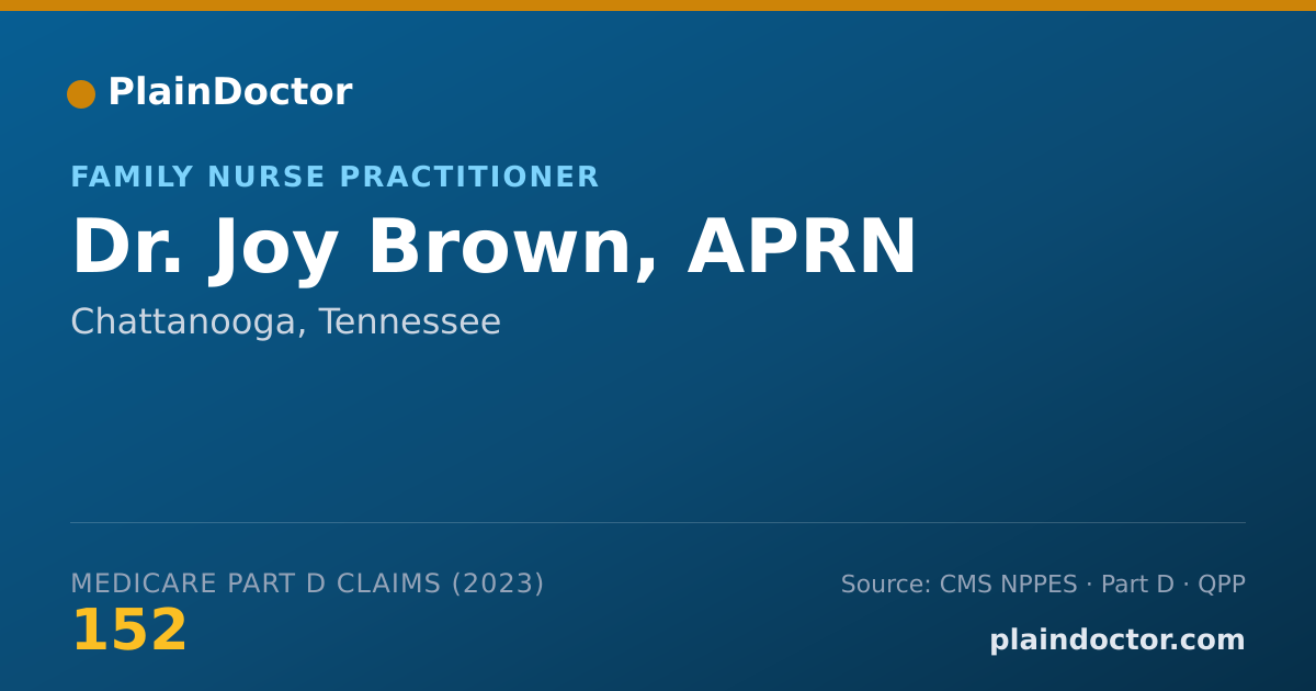 Shareable card for Joy Brown, APRN - Family Nurse Practitioner, Chattanooga, TN