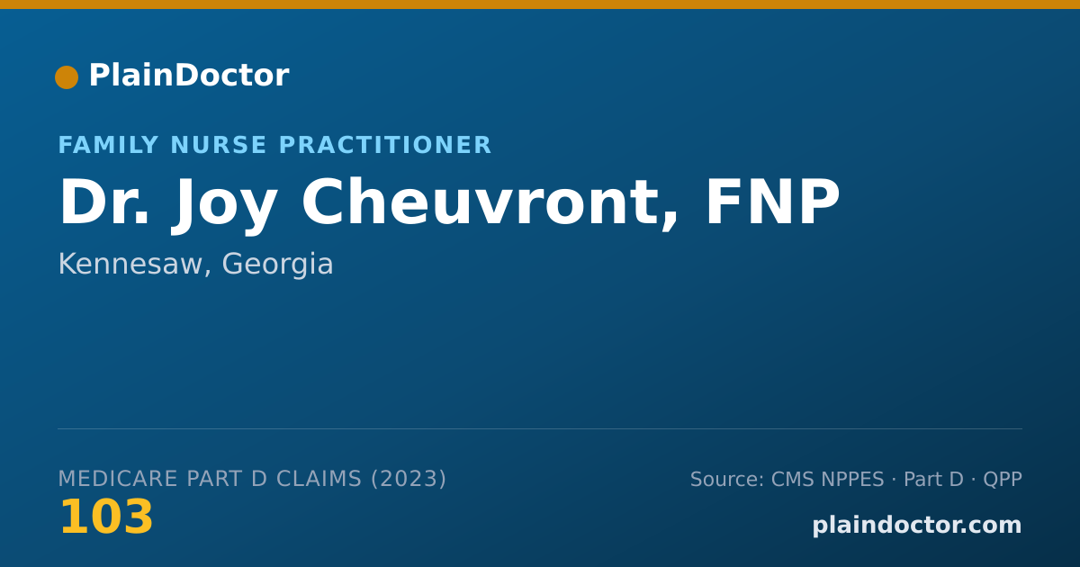 Shareable card for Joy Cheuvront, FNP - Family Nurse Practitioner, Kennesaw, GA