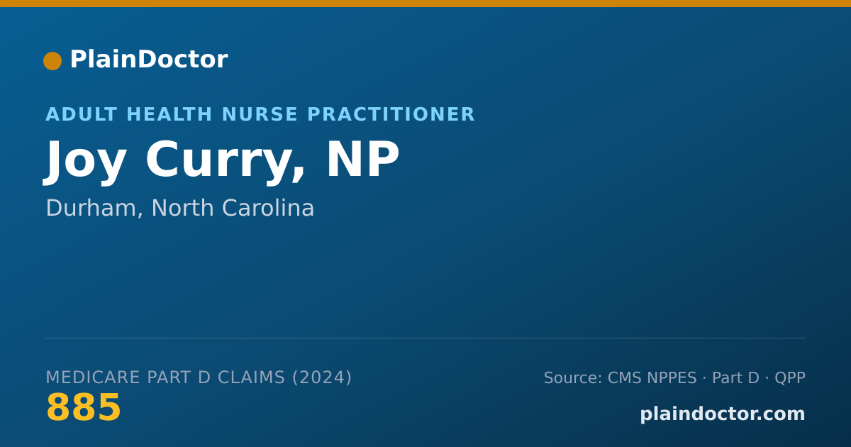 Shareable card for Joy Curry, NP - Adult Health Nurse Practitioner, Durham, NC