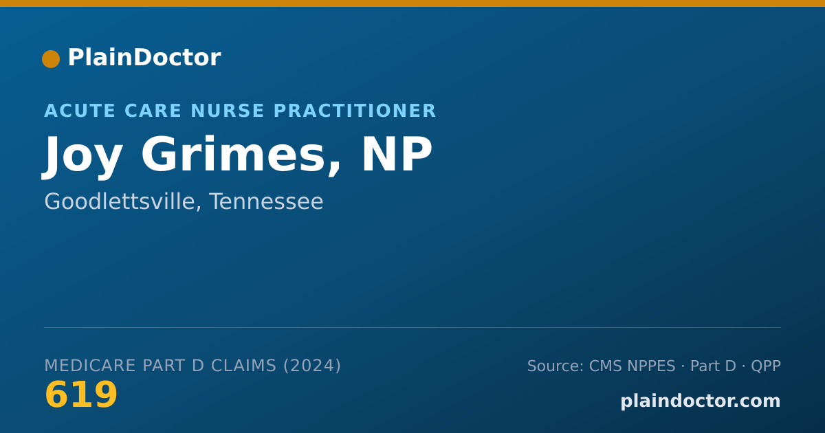 Shareable card for Joy Grimes, NP - Family Nurse Practitioner, Goodlettsville, TN