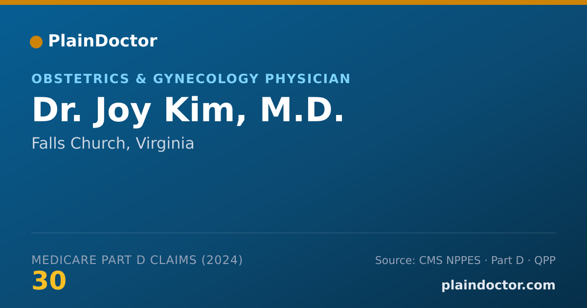 Shareable card for Joy Kim, M.D. - Obstetrics & Gynecology Physician, Falls Church, VA