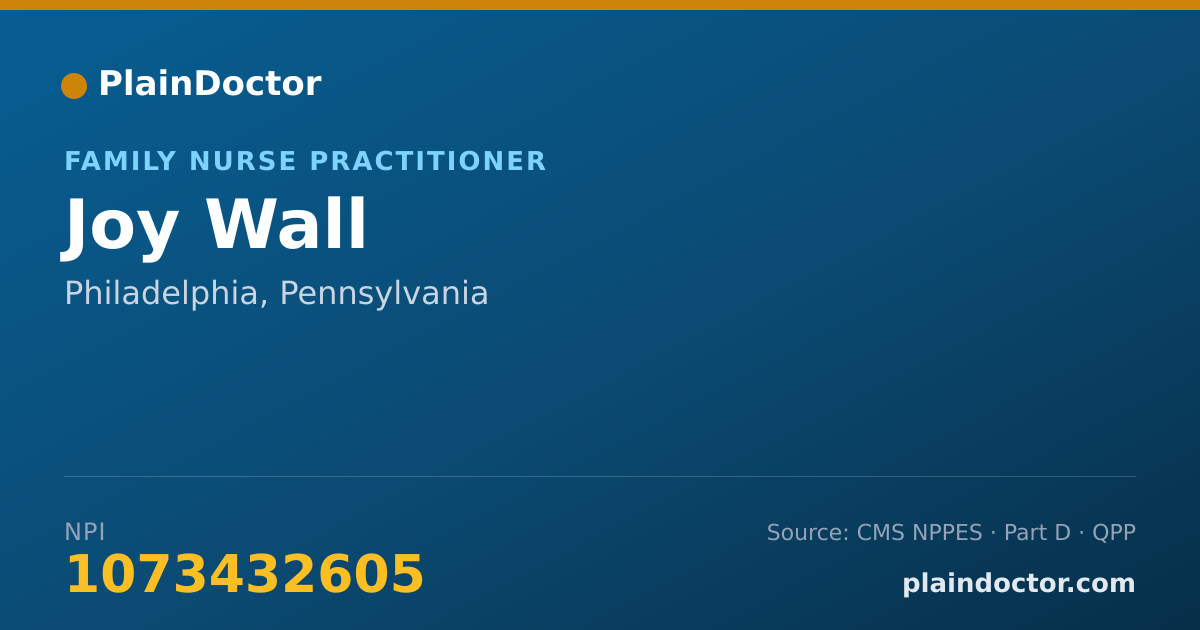 Shareable card for Joy Wall - Family Nurse Practitioner, Philadelphia, PA