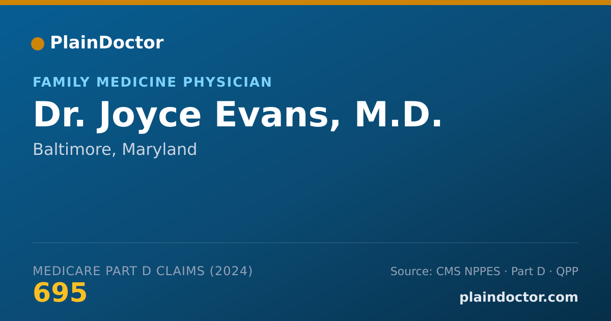 Shareable card for Joyce Evans, M.D. - Family Medicine Physician, Baltimore, MD