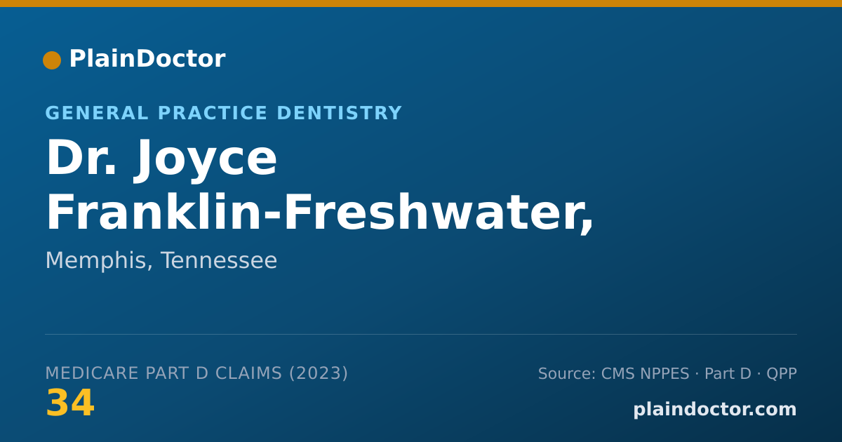 Shareable card for Joyce Franklin-Freshwater, D.D.S. - General Practice Dentistry, Memphis, TN