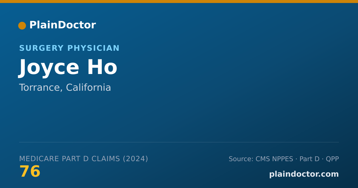 Shareable card for Joyce Ho - Surgery Physician, Torrance, CA