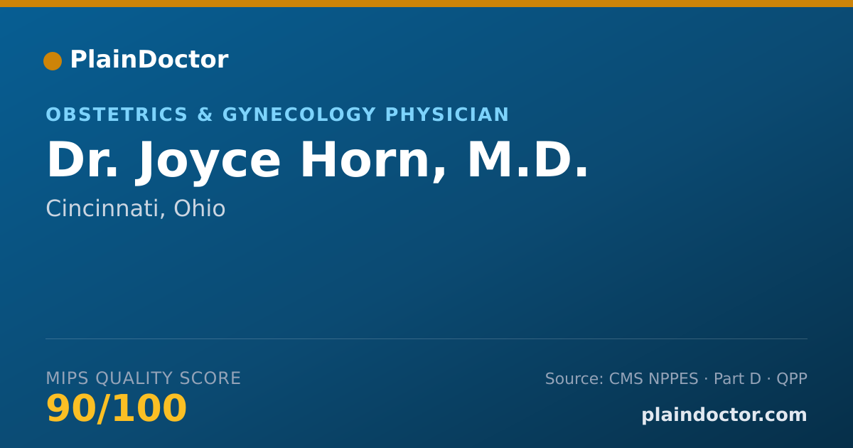 Shareable card for Joyce Horn, M.D. - Obstetrics & Gynecology Physician, Cincinnati, OH