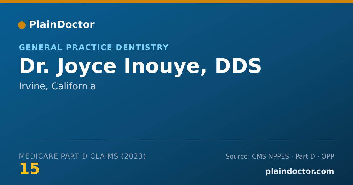 Shareable card for Joyce Inouye, DDS - General Practice Dentistry, Irvine, CA