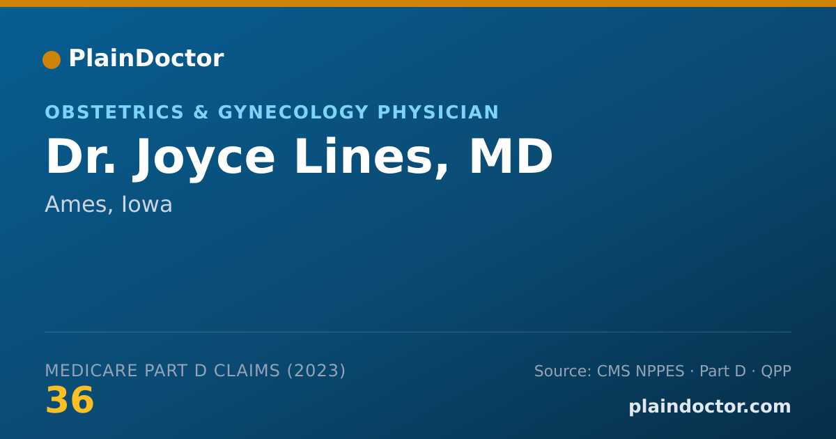 Shareable card for Joyce Lines, MD - Obstetrics & Gynecology Physician, Ames, IA