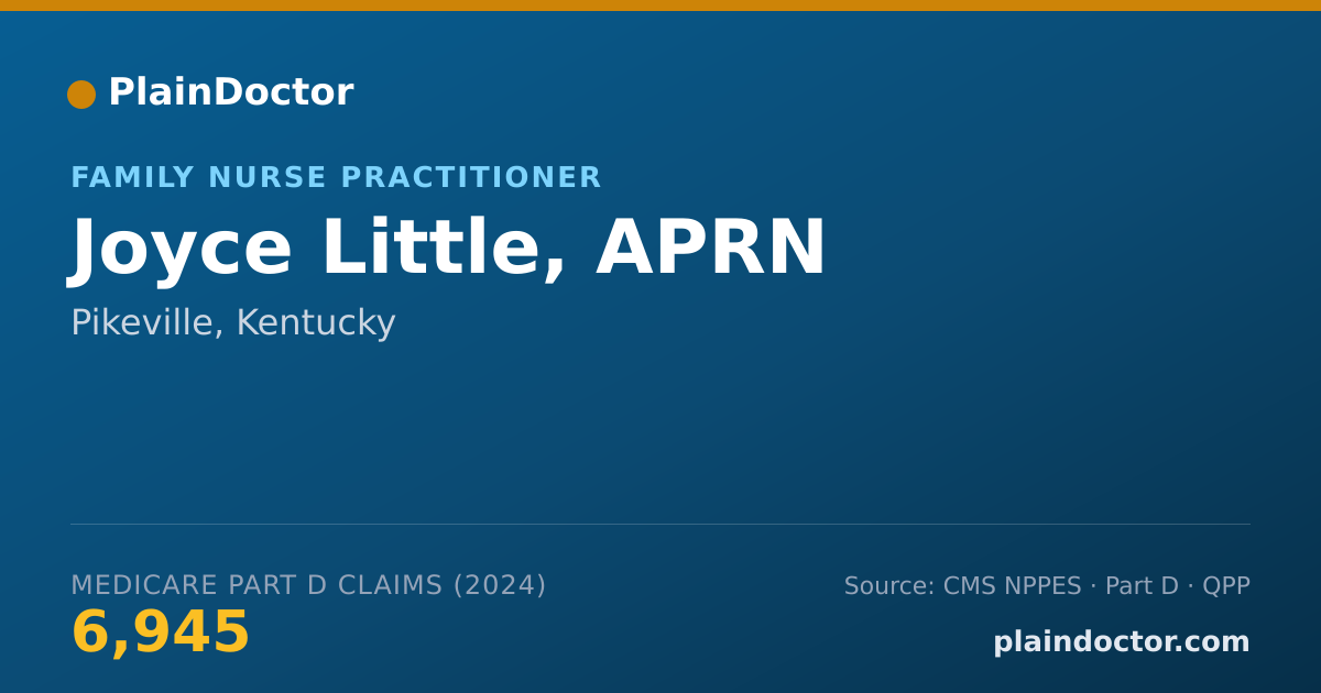 Shareable card for Joyce Little, APRN - Family Nurse Practitioner, Pikeville, KY