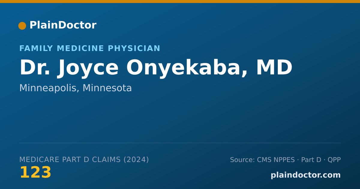 Shareable card for Joyce Onyekaba, MD - Family Medicine Physician, Minneapolis, MN
