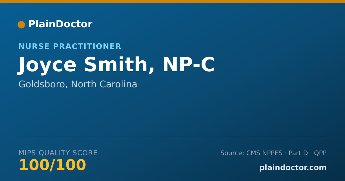 Shareable card for Joyce Smith, NP-C - Nurse Practitioner, Goldsboro, NC