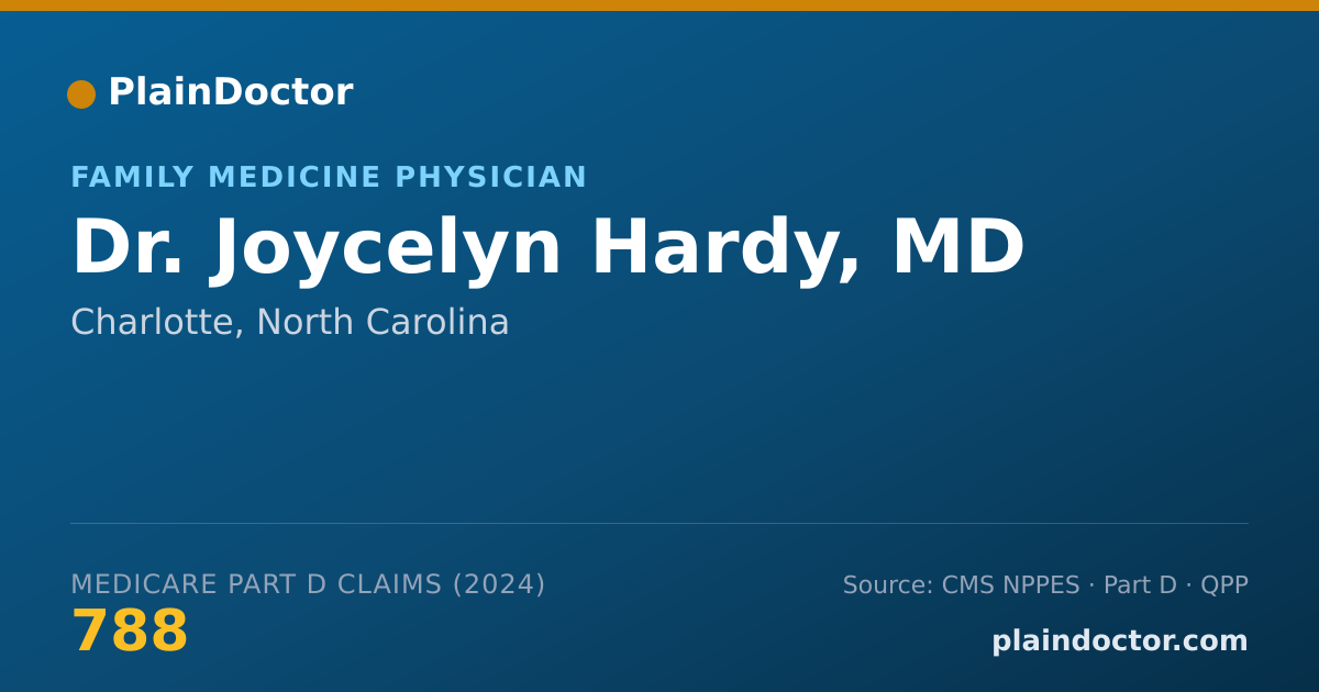 Shareable card for Joycelyn Hardy, MD - Family Medicine Physician, Charlotte, NC