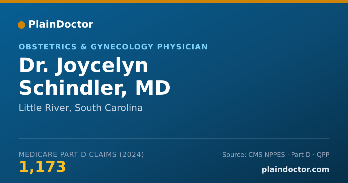Shareable card for Joycelyn Schindler, MD - Obstetrics & Gynecology Physician, Little River, SC