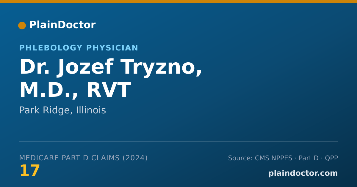 Shareable card for Jozef Tryzno, M.D., RVT - Family Medicine Physician, Park Ridge, IL