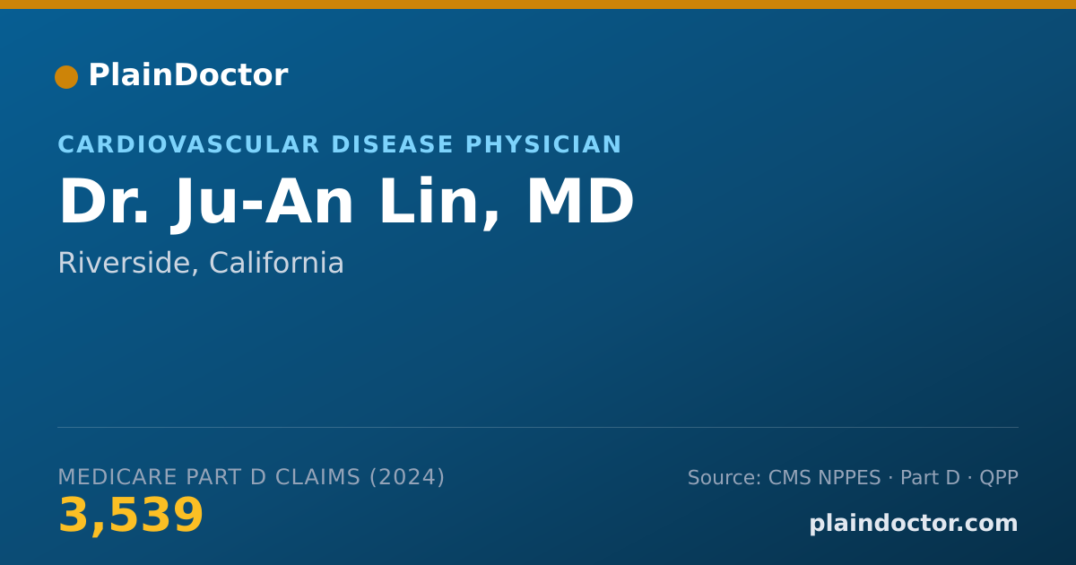 Shareable card for Ju-An Lin, MD - Cardiovascular Disease Physician, Riverside, CA