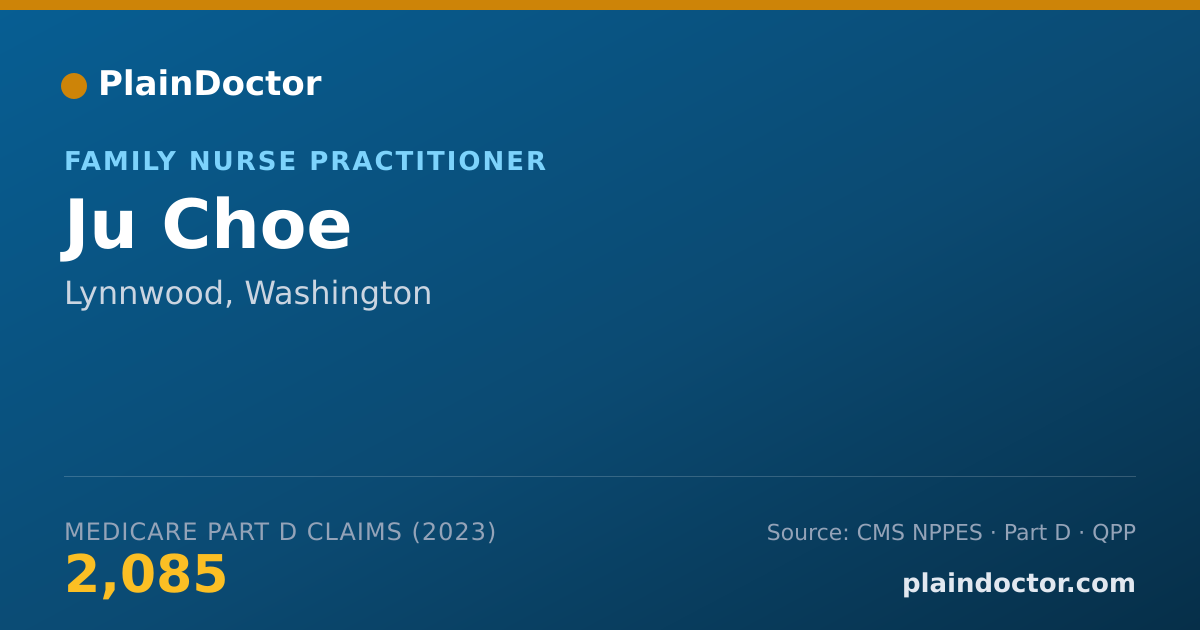 Shareable card for Ju Choe - Family Nurse Practitioner, Lynnwood, WA