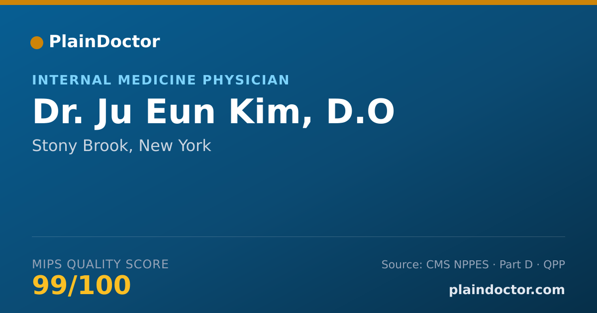 Shareable card for Ju Eun Kim, D.O - Internal Medicine Physician, Stony Brook, NY