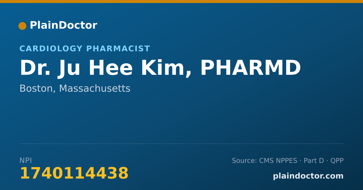 Shareable card for Ju Hee Kim, PHARMD - Cardiology Pharmacist, Boston, MA