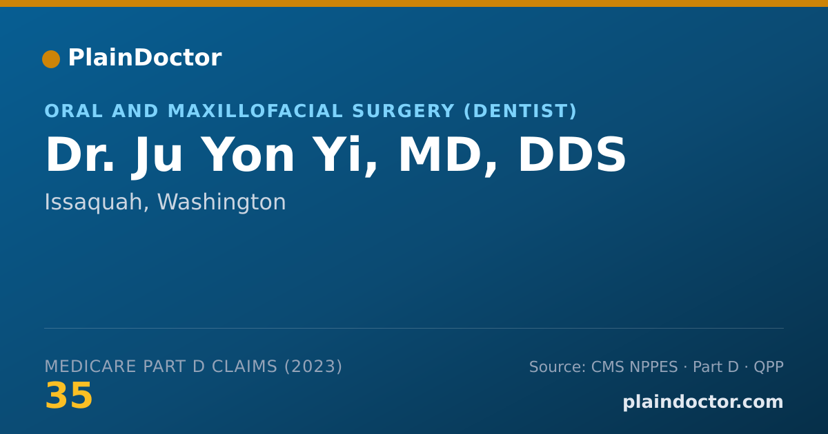 Shareable card for Ju Yon Yi, MD, DDS - Oral and Maxillofacial Surgery (Dentist), Issaquah, WA