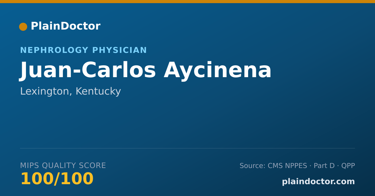 Shareable card for Juan-Carlos Aycinena - Nephrology Physician, Lexington, KY
