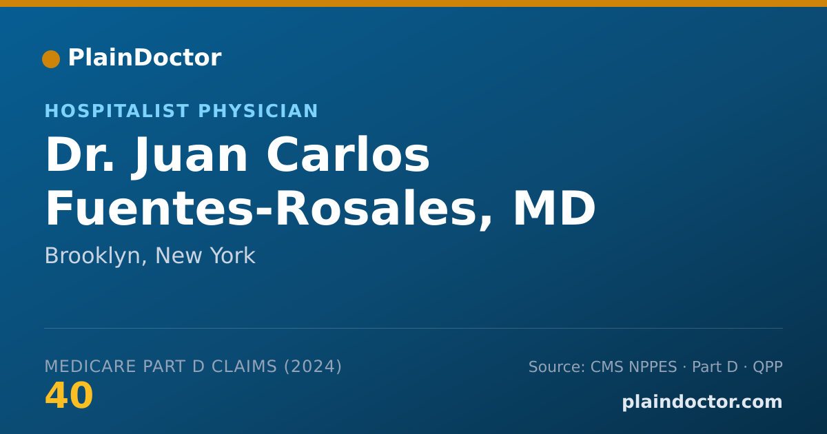 Shareable card for Juan Carlos Fuentes-Rosales, MD - Hospitalist Physician, Brooklyn, NY