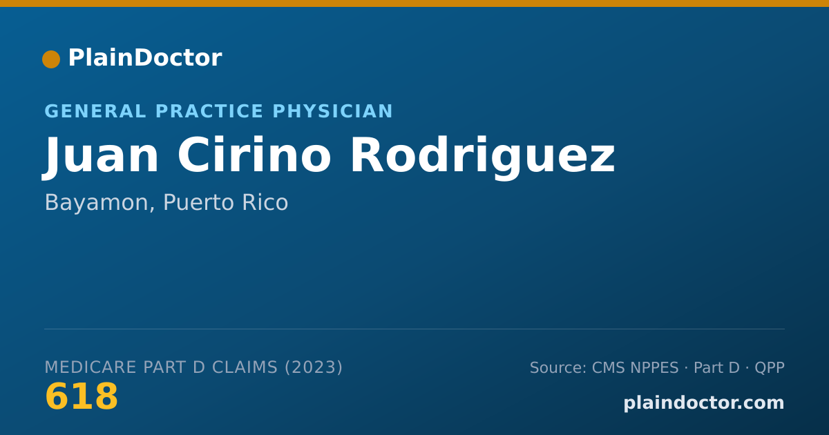 Shareable card for Juan Cirino Rodriguez - General Practice Physician, Bayamon, PR