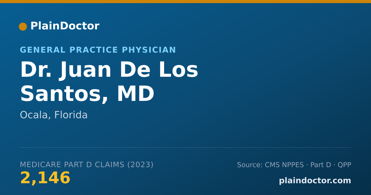 Shareable card for Juan De Los Santos, MD - General Practice Physician, Ocala, FL