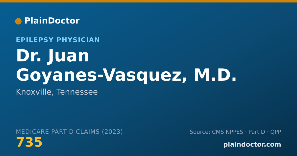 Shareable card for Juan Goyanes-Vasquez, M.D. - Epilepsy Physician, Knoxville, TN