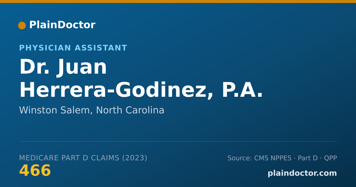 Shareable card for Juan Herrera-Godinez, P.A. - Physician Assistant, Winston Salem, NC