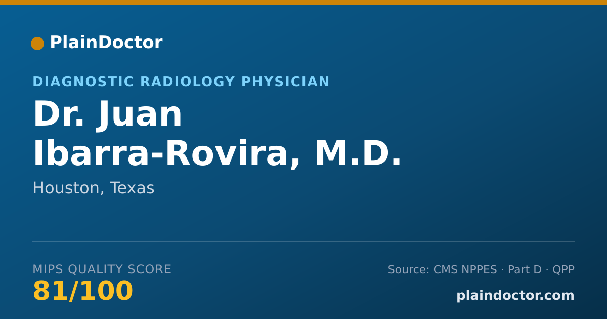 Shareable card for Juan Ibarra-Rovira, M.D. - Diagnostic Radiology Physician, Houston, TX