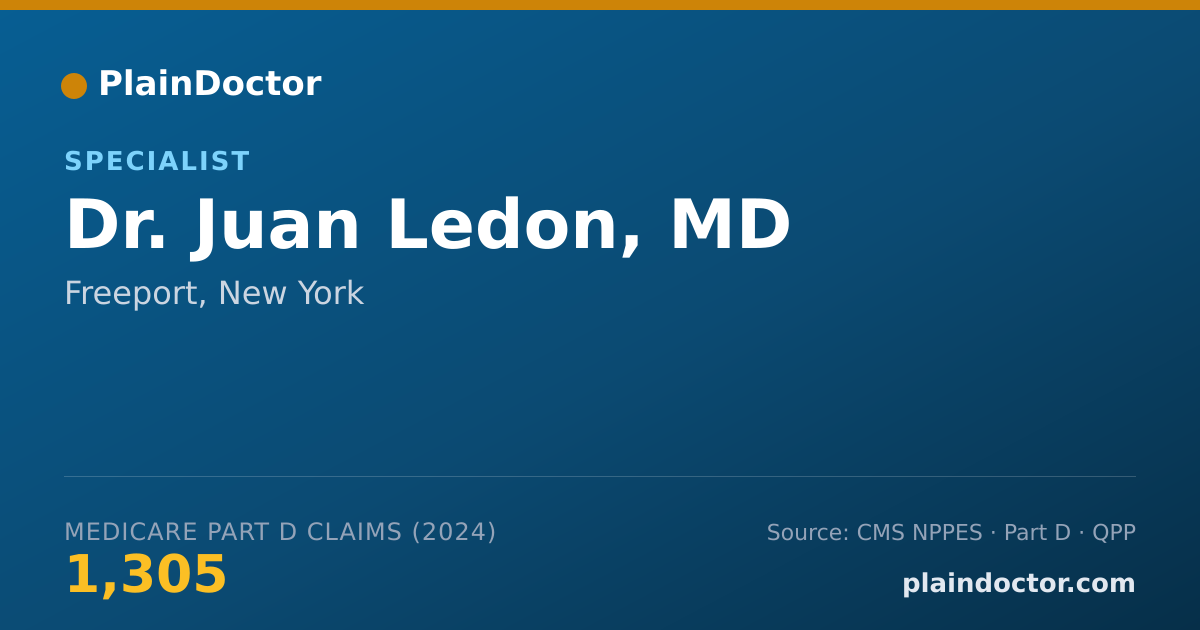 Shareable card for Juan Ledon, MD - Specialist, Freeport, NY