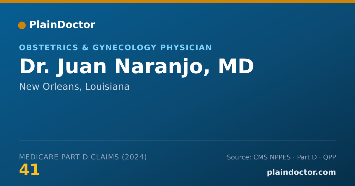 Shareable card for Juan Naranjo, MD - Obstetrics & Gynecology Physician, New Orleans, LA