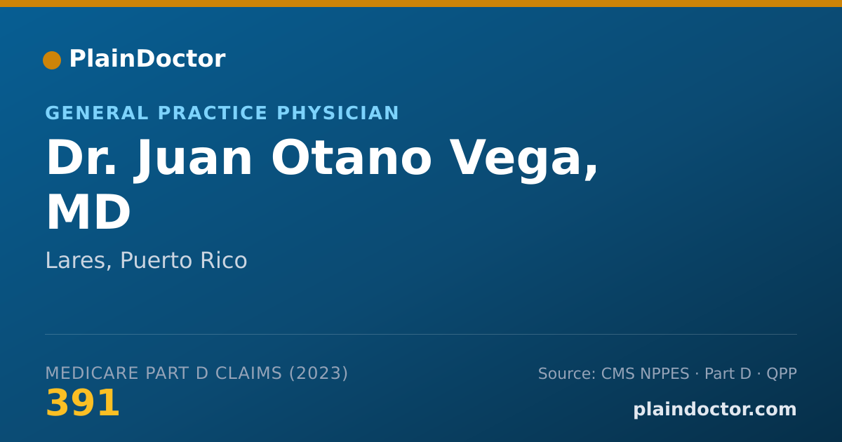 Shareable card for Juan Otano Vega, MD - General Practice Physician, Lares, PR