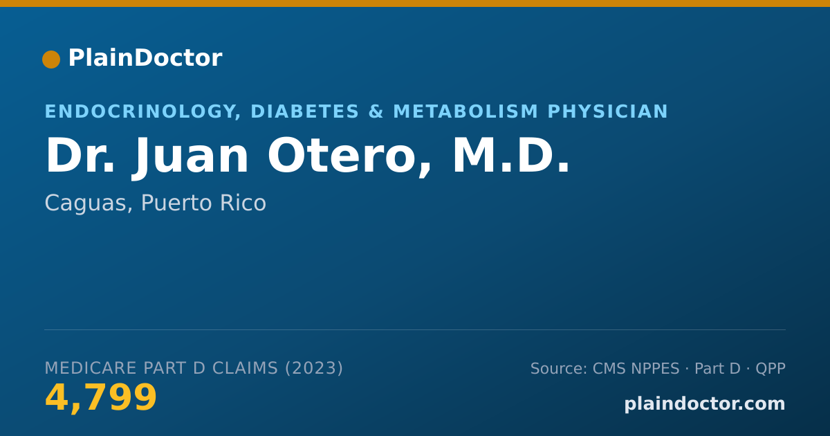 Shareable card for Juan Otero, M.D. - Endocrinology, Diabetes & Metabolism Physician, Caguas, PR