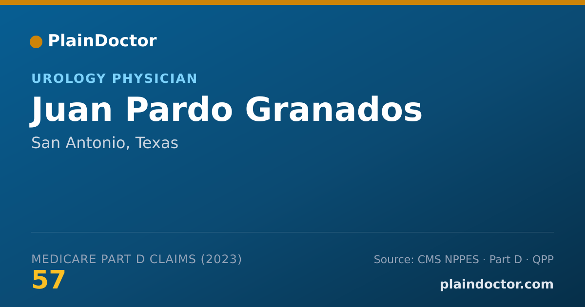 Shareable card for Juan Pardo Granados - Urology Physician, San Antonio, TX