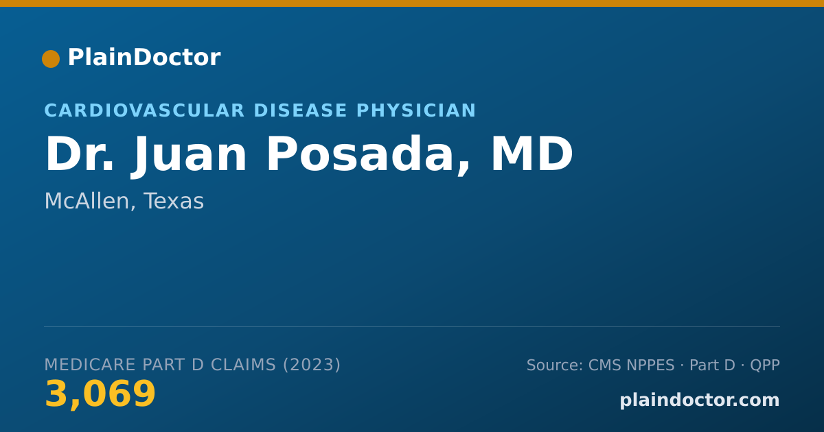 Shareable card for Juan Posada, MD - Cardiovascular Disease Physician, McAllen, TX