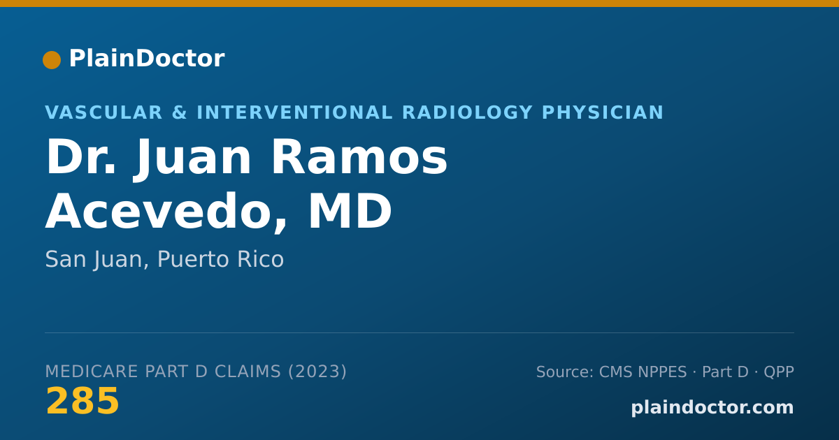 Shareable card for Juan Ramos Acevedo, MD - Vascular & Interventional Radiology Physician, San Juan, PR
