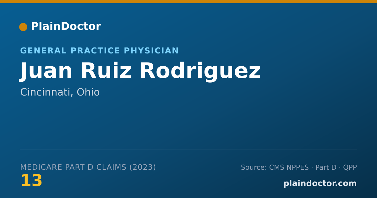 Shareable card for Juan Ruiz Rodriguez - General Practice Physician, Cincinnati, OH