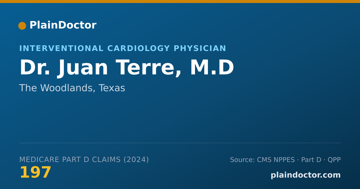 Shareable card for Juan Terre, M.D - Cardiovascular Disease Physician, The Woodlands, TX