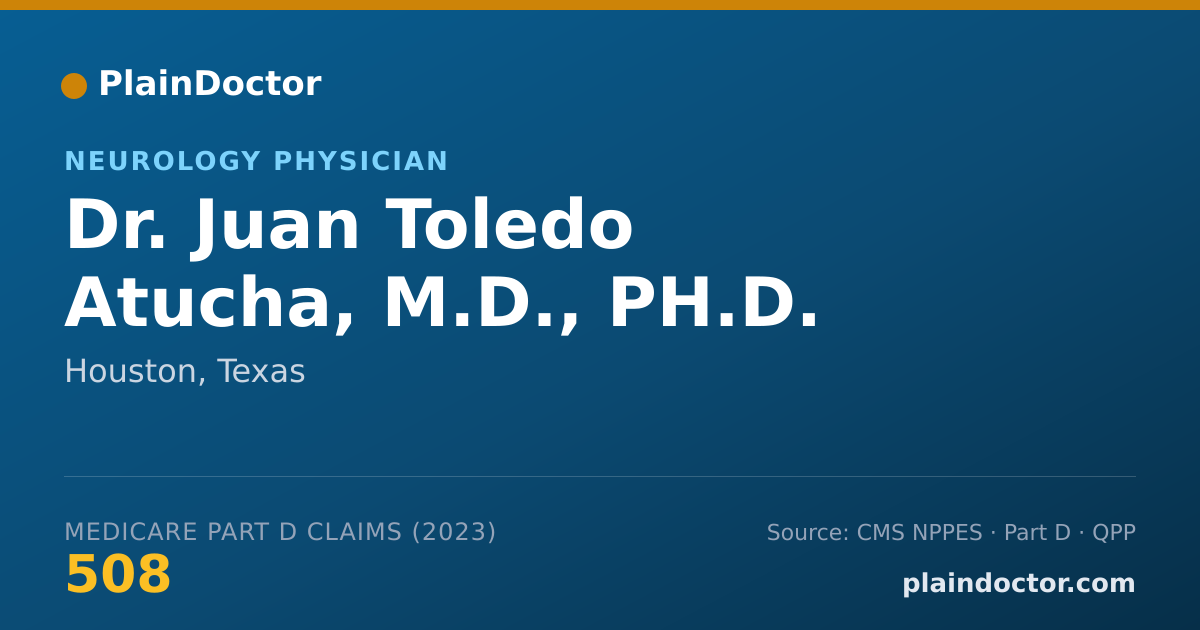 Shareable card for Juan Toledo Atucha, M.D., PH.D. - Neurology Physician, Houston, TX
