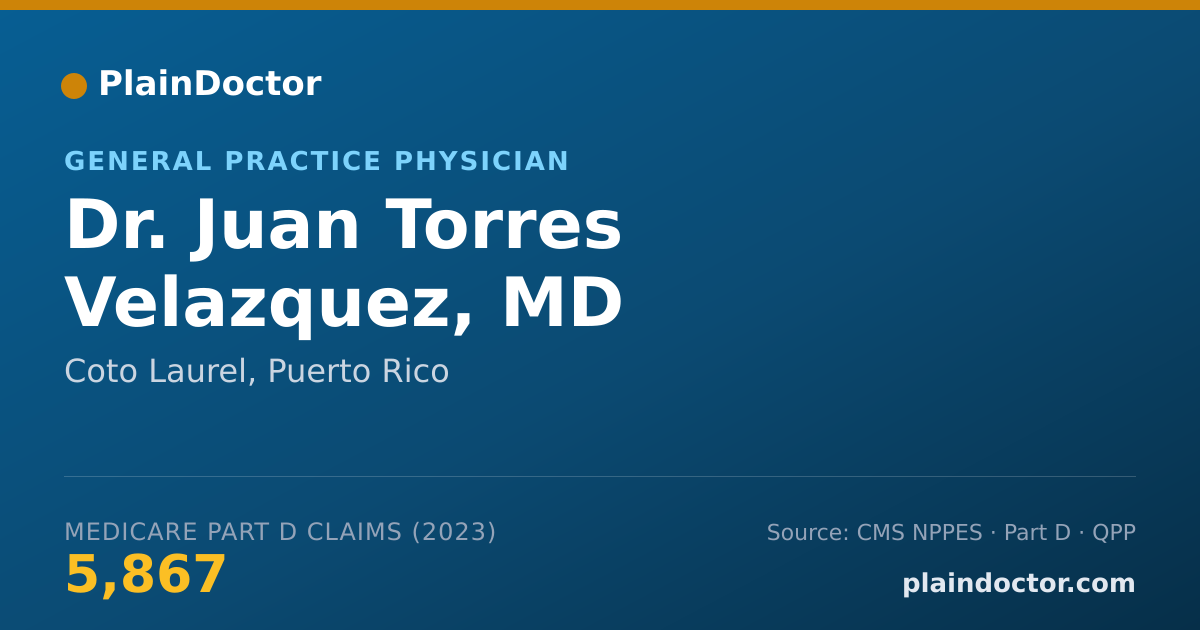 Shareable card for Juan Torres Velazquez, MD - General Practice Physician, Coto Laurel, PR