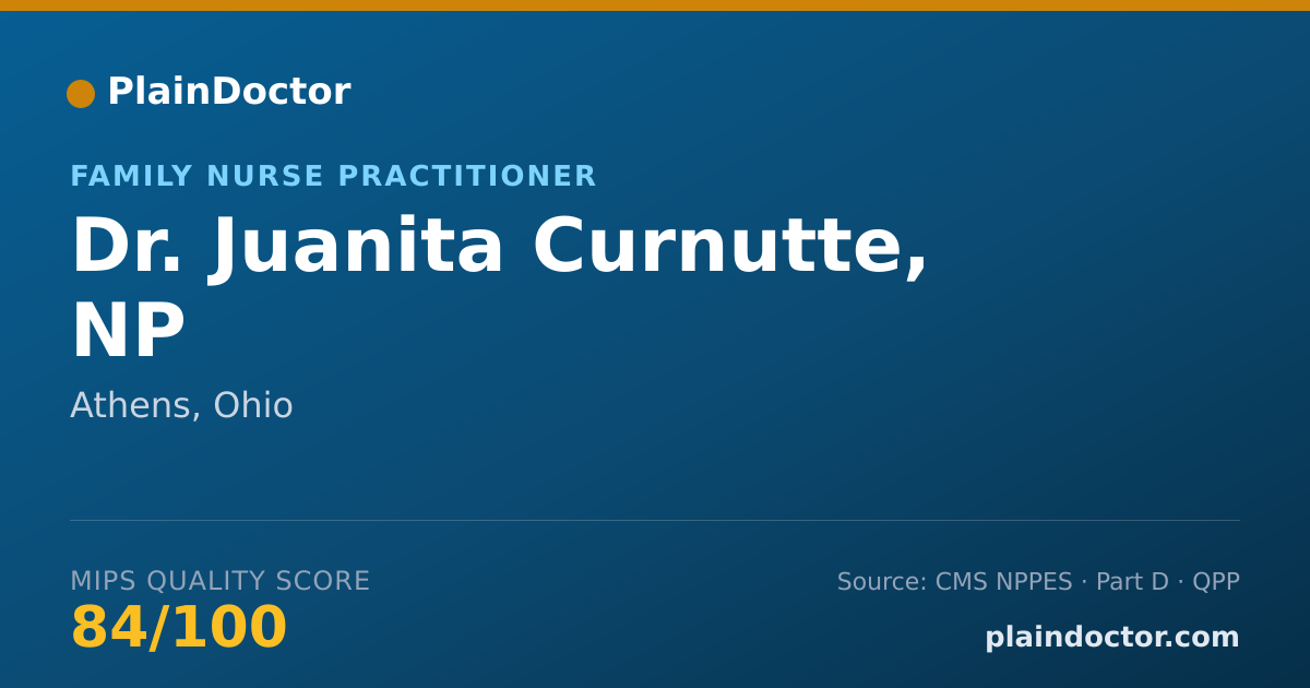 Shareable card for Juanita Curnutte, NP - Family Nurse Practitioner, Athens, OH