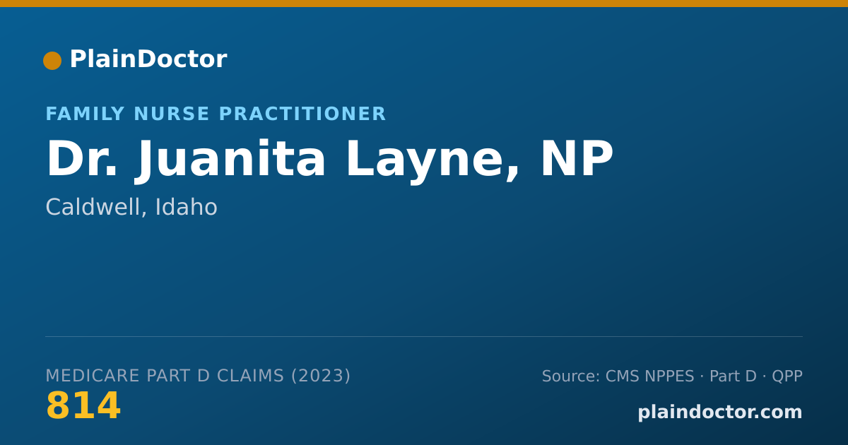Shareable card for Juanita Layne, NP - Family Nurse Practitioner, Caldwell, ID