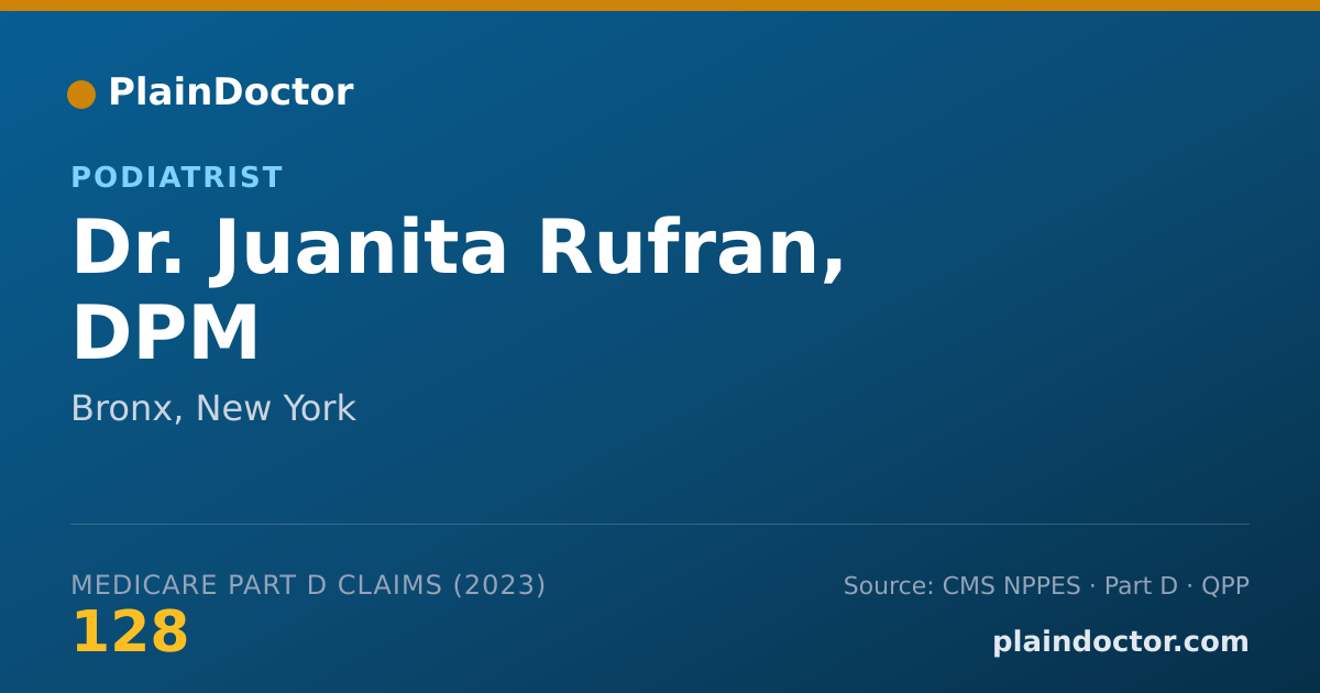 Shareable card for Juanita Rufran, DPM - Podiatrist, Bronx, NY