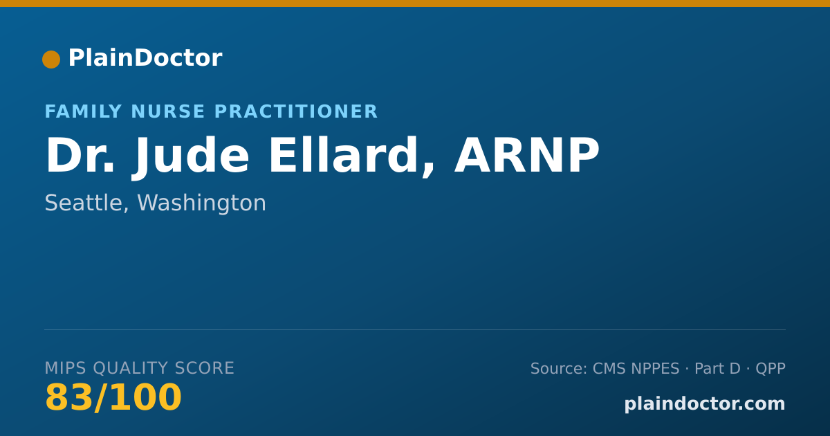 Shareable card for Jude Ellard, ARNP - Family Nurse Practitioner, Seattle, WA