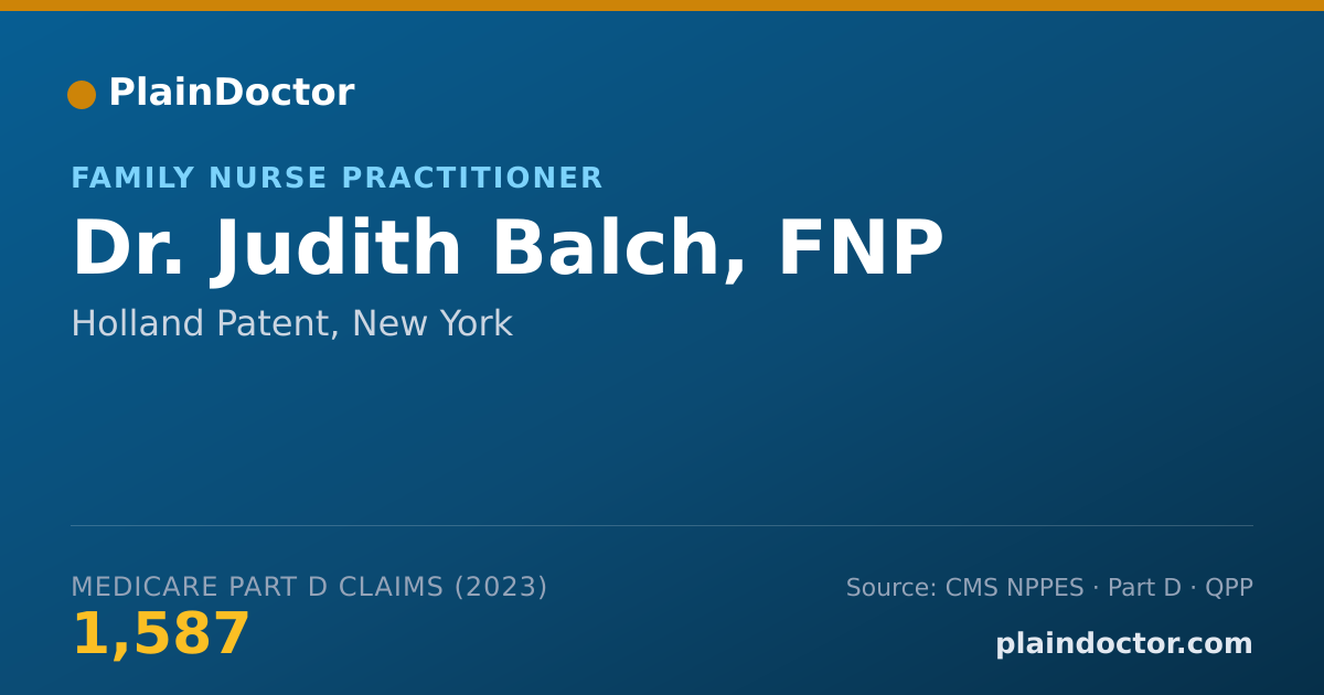 Shareable card for Judith Balch, FNP - Family Nurse Practitioner, Holland Patent, NY