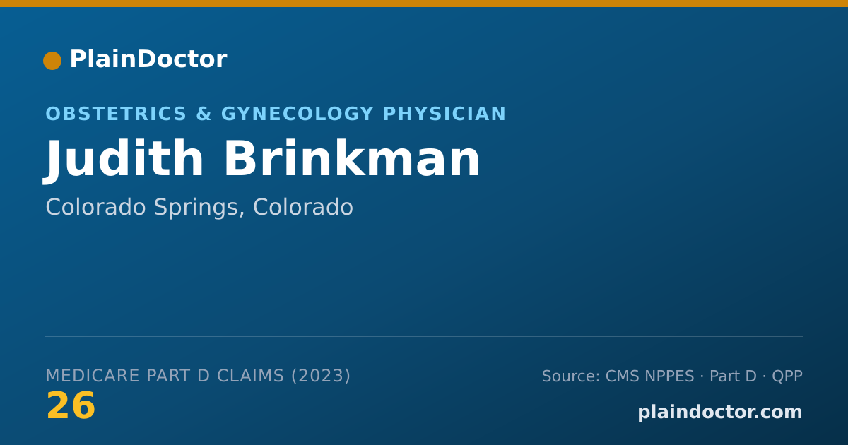 Shareable card for Judith Brinkman - Obstetrics & Gynecology Physician, Colorado Springs, CO